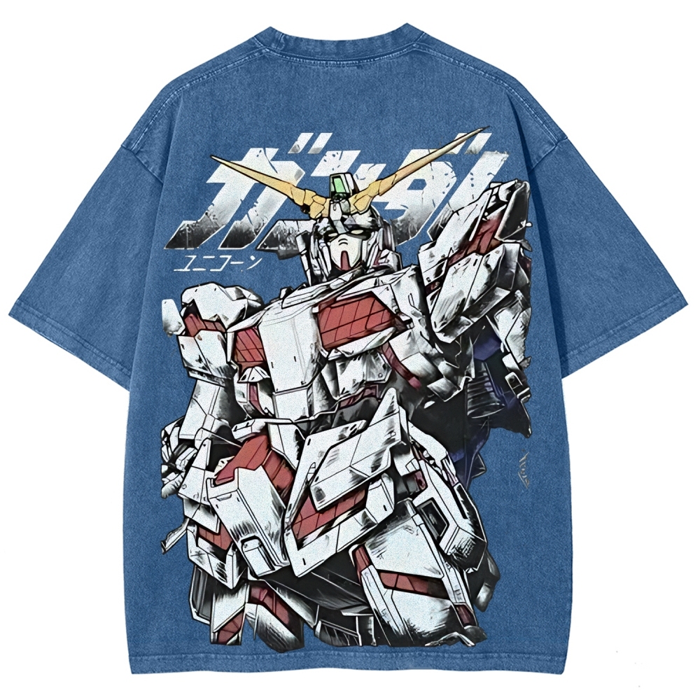 RX-78-2 RX-0 Unicorn Gundam | Unisex Fit Washed T-Shirt 2512000836