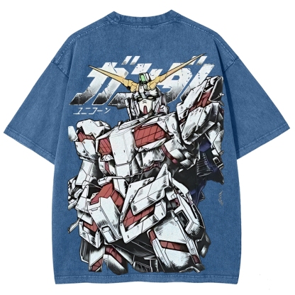 RX-78-2 RX-0 Unicorn Gundam | Unisex Fit Washed T-Shirt 2512000836