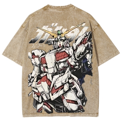 RX-78-2 RX-0 Unicorn Gundam | Unisex Fit Washed T-Shirt 2512000836