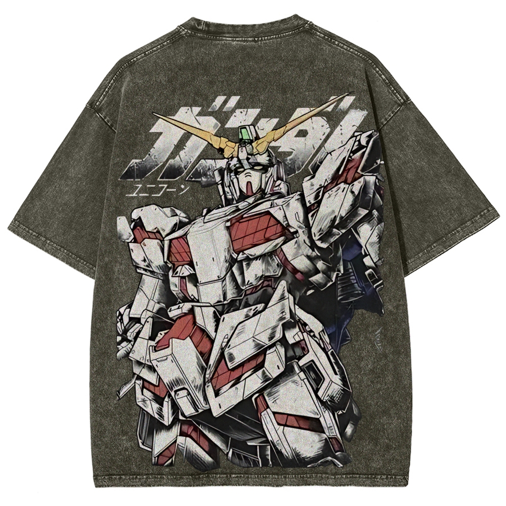 RX-78-2 RX-0 Unicorn Gundam | Unisex Fit Washed T-Shirt 2512000836