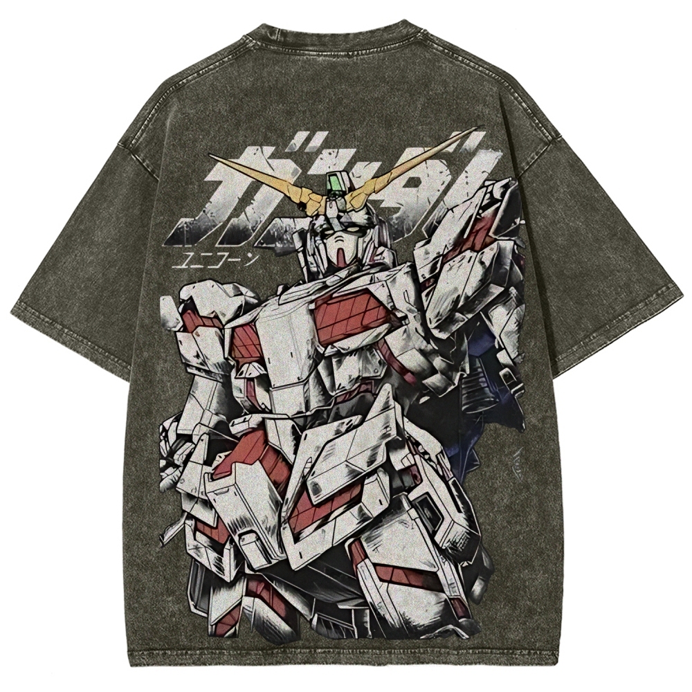 RX-78-2 RX-0 Unicorn Gundam | Unisex Fit Washed T-Shirt 2512000836