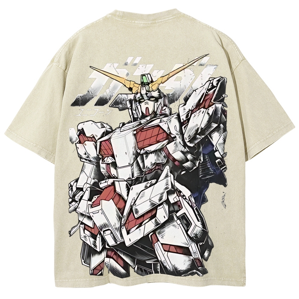 RX-78-2 RX-0 Unicorn Gundam | Unisex Fit Washed T-Shirt 2512000836