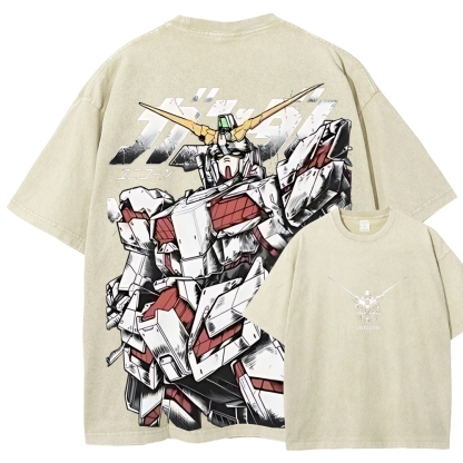 RX-78-2 RX-0 Unicorn Gundam | Unisex Fit Washed T-Shirt 2512000836