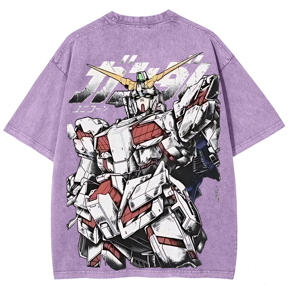 RX-78-2 RX-0 Unicorn Gundam | Unisex Fit Washed T-Shirt 2512000836