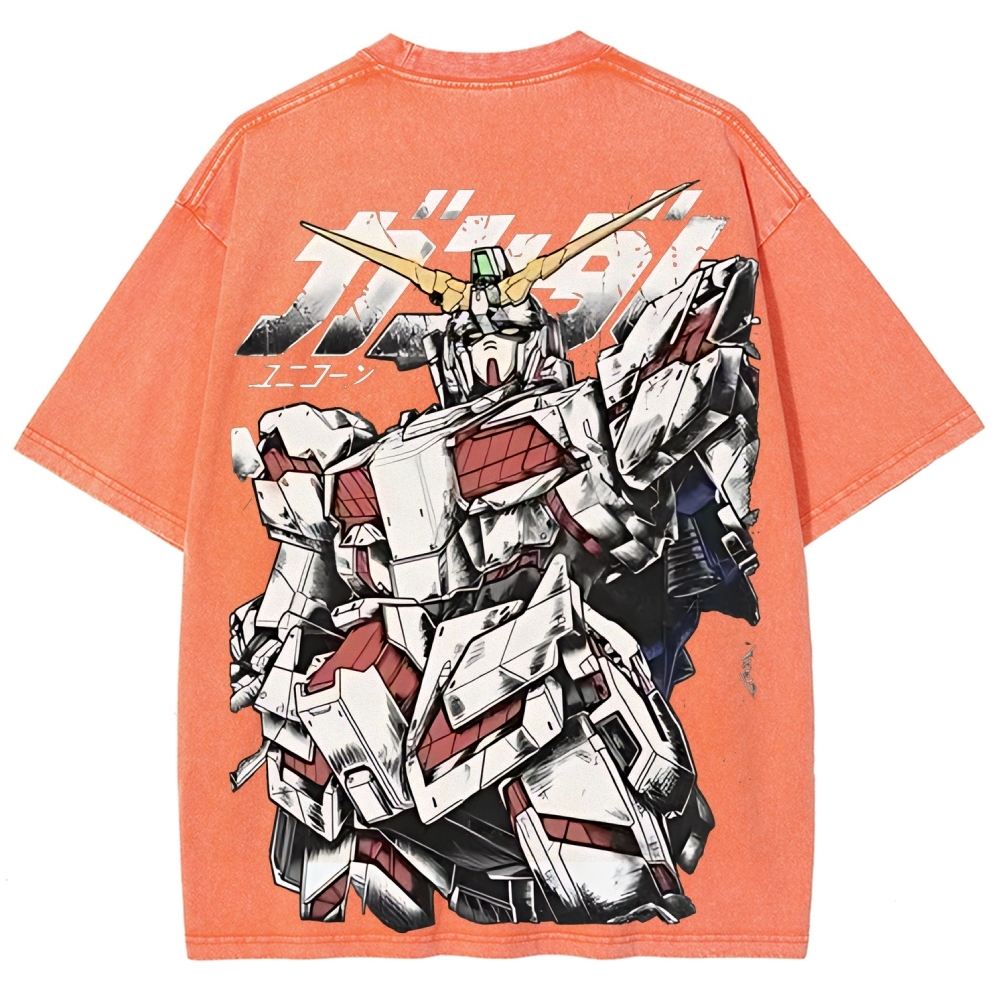RX-78-2 RX-0 Unicorn Gundam | Unisex Fit Washed T-Shirt 2512000836