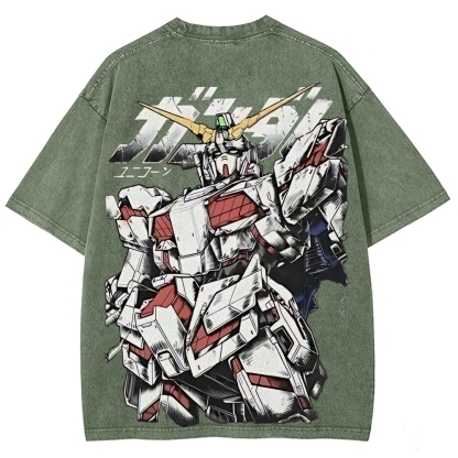RX-78-2 RX-0 Unicorn Gundam | Unisex Fit Washed T-Shirt 2512000836