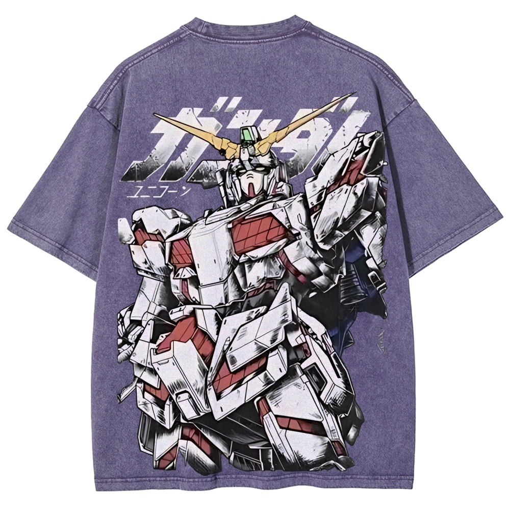 RX-78-2 RX-0 Unicorn Gundam | Unisex Fit Washed T-Shirt 2512000836