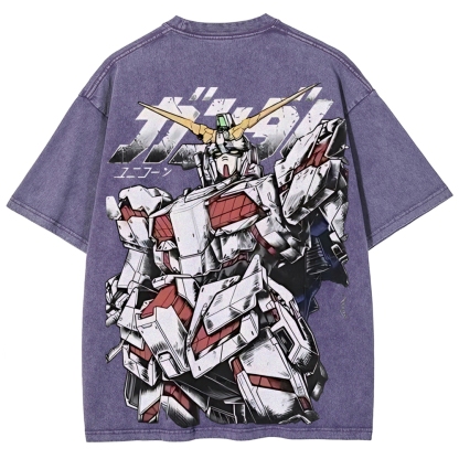 RX-78-2 RX-0 Unicorn Gundam | Unisex Fit Washed T-Shirt 2512000836
