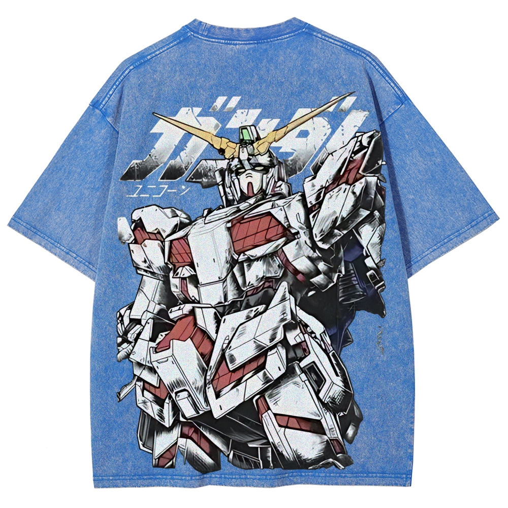 RX-78-2 RX-0 Unicorn Gundam | Unisex Fit Washed T-Shirt 2512000836