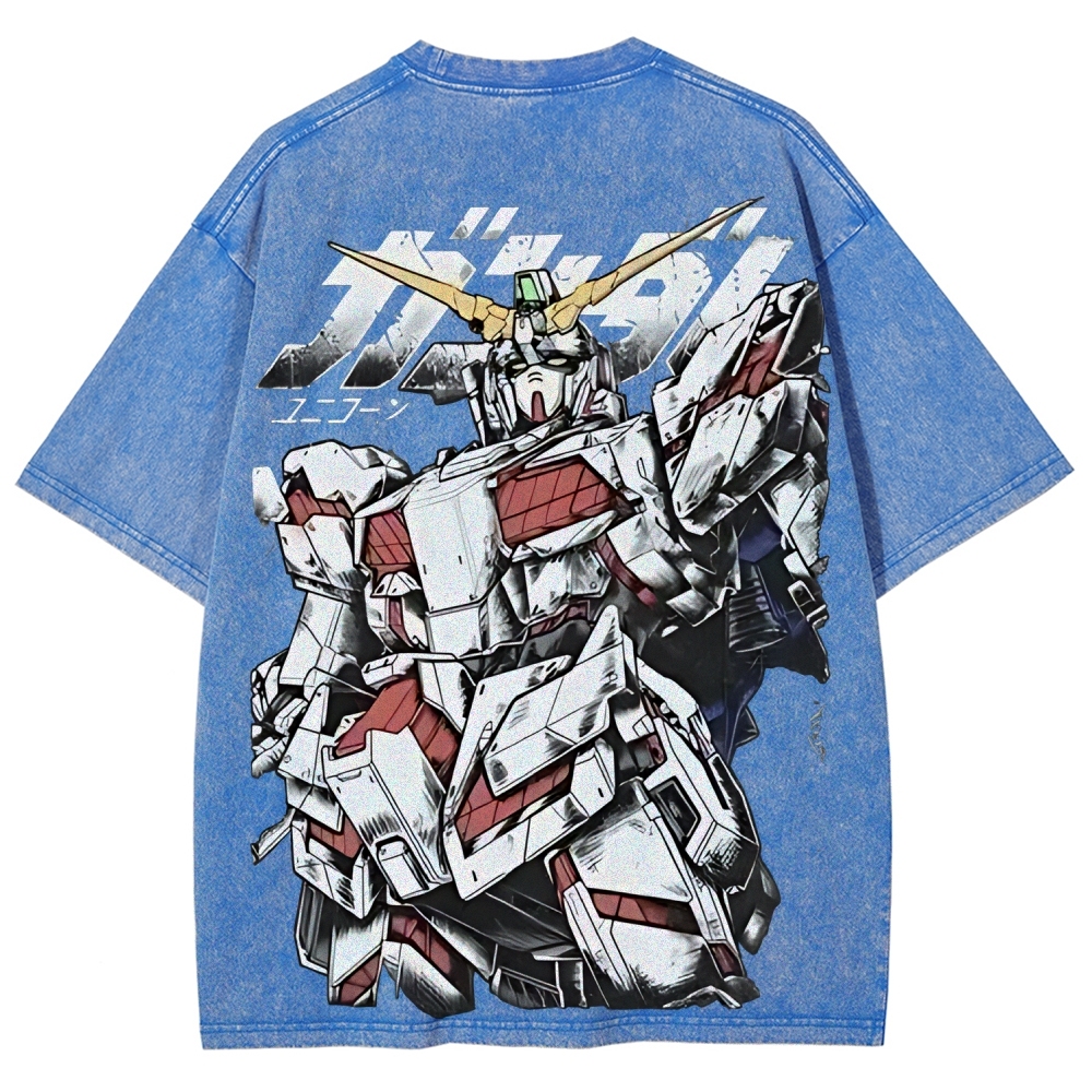 RX-78-2 RX-0 Unicorn Gundam | Unisex Fit Washed T-Shirt 2512000836