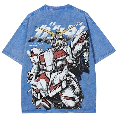 RX-78-2 RX-0 Unicorn Gundam | Unisex Fit Washed T-Shirt 2512000836