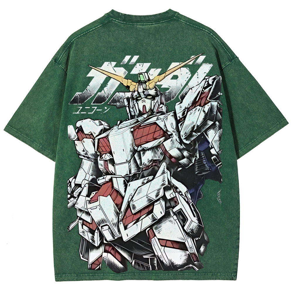RX-78-2 RX-0 Unicorn Gundam | Unisex Fit Washed T-Shirt 2512000836