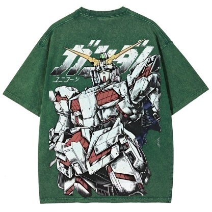 RX-78-2 RX-0 Unicorn Gundam | Unisex Fit Washed T-Shirt 2512000836
