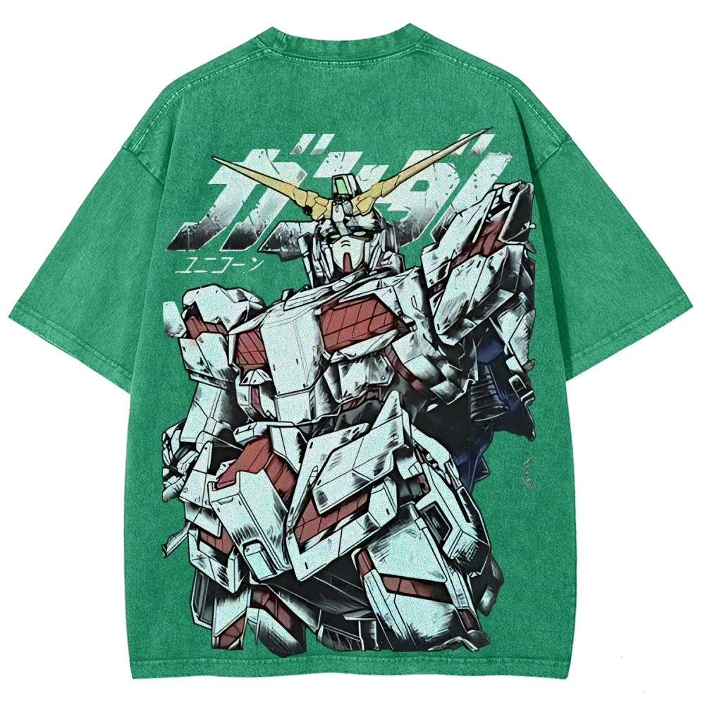 RX-78-2 RX-0 Unicorn Gundam | Unisex Fit Washed T-Shirt 2512000836
