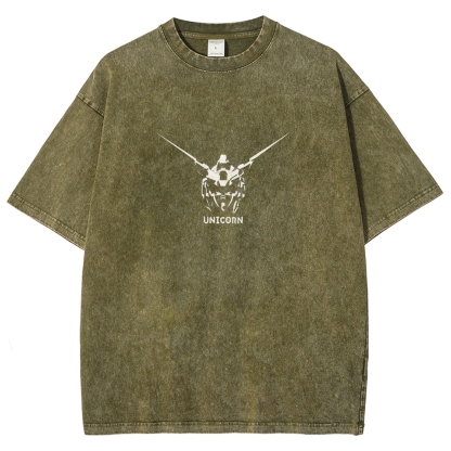 RX-78-2 RX-0 Unicorn Gundam | Unisex Fit Washed T-Shirt 2512000836