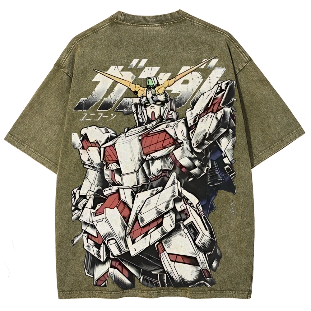 RX-78-2 RX-0 Unicorn Gundam | Unisex Fit Washed T-Shirt 2512000836