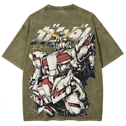 RX-78-2 RX-0 Unicorn Gundam | Unisex Fit Washed T-Shirt 2512000836