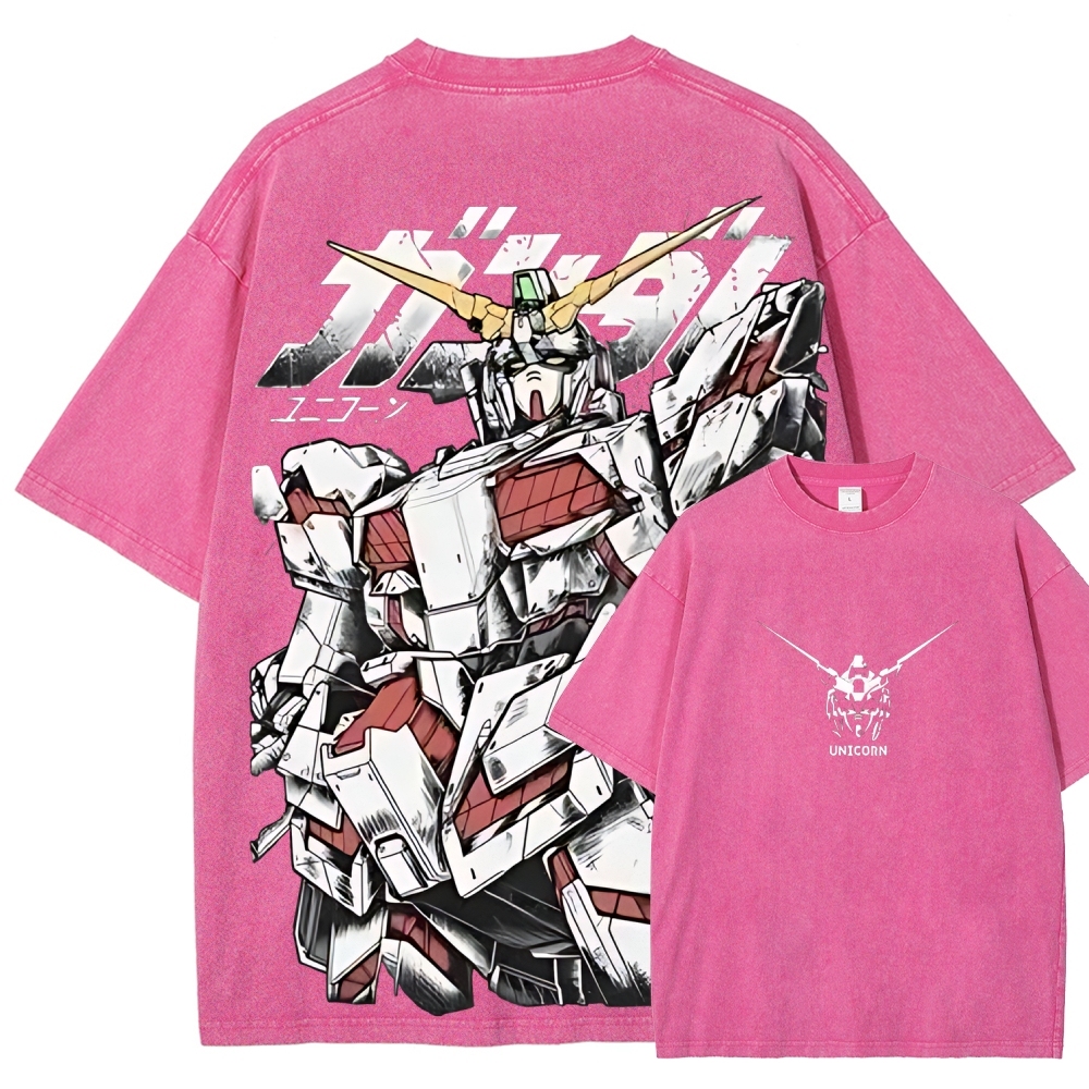 RX-78-2 RX-0 Unicorn Gundam | Unisex Fit Washed T-Shirt 2512000836