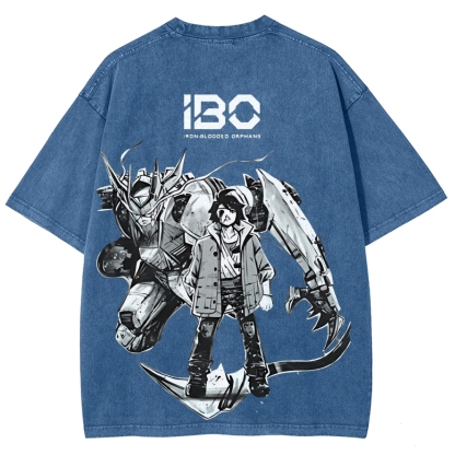ASW-G-08 Gundam Barbatos Lupus Rex | Unisex Fit Washed T-Shirt 2512000840