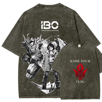 ASW-G-08 Gundam Barbatos Lupus Rex | Unisex Fit Washed T-Shirt 2512000840