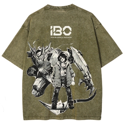ASW-G-08 Gundam Barbatos Lupus Rex | Unisex Fit Washed T-Shirt 2512000840