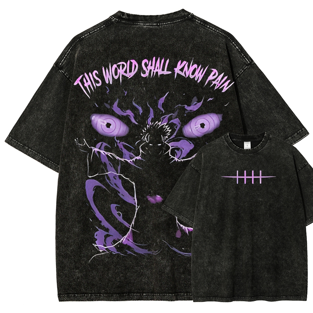 Naruto Pain Shinratensei | Unisex Fit Washed T-Shirt 2512003929