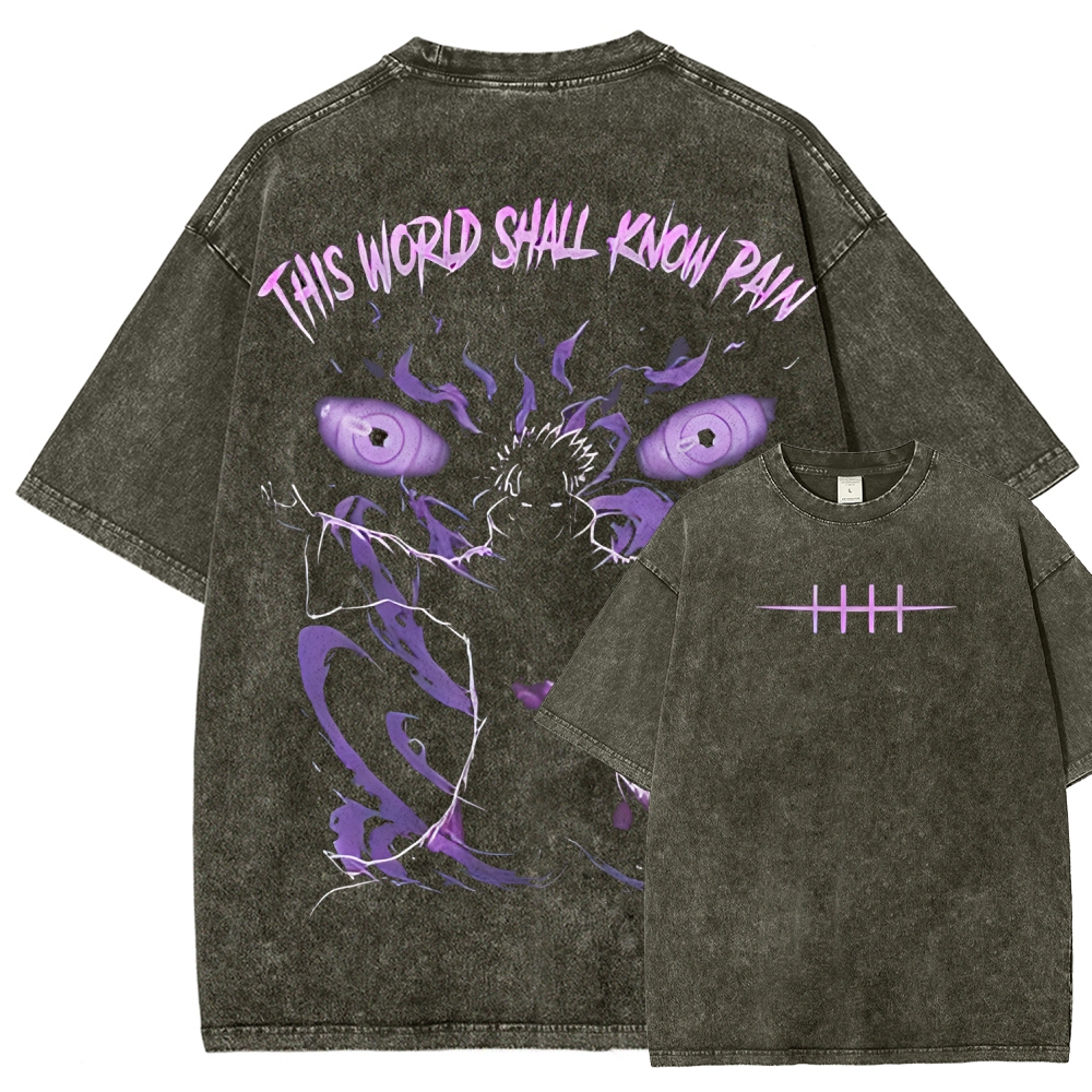 Naruto Pain Shinratensei | Unisex Fit Washed T-Shirt 2512003929