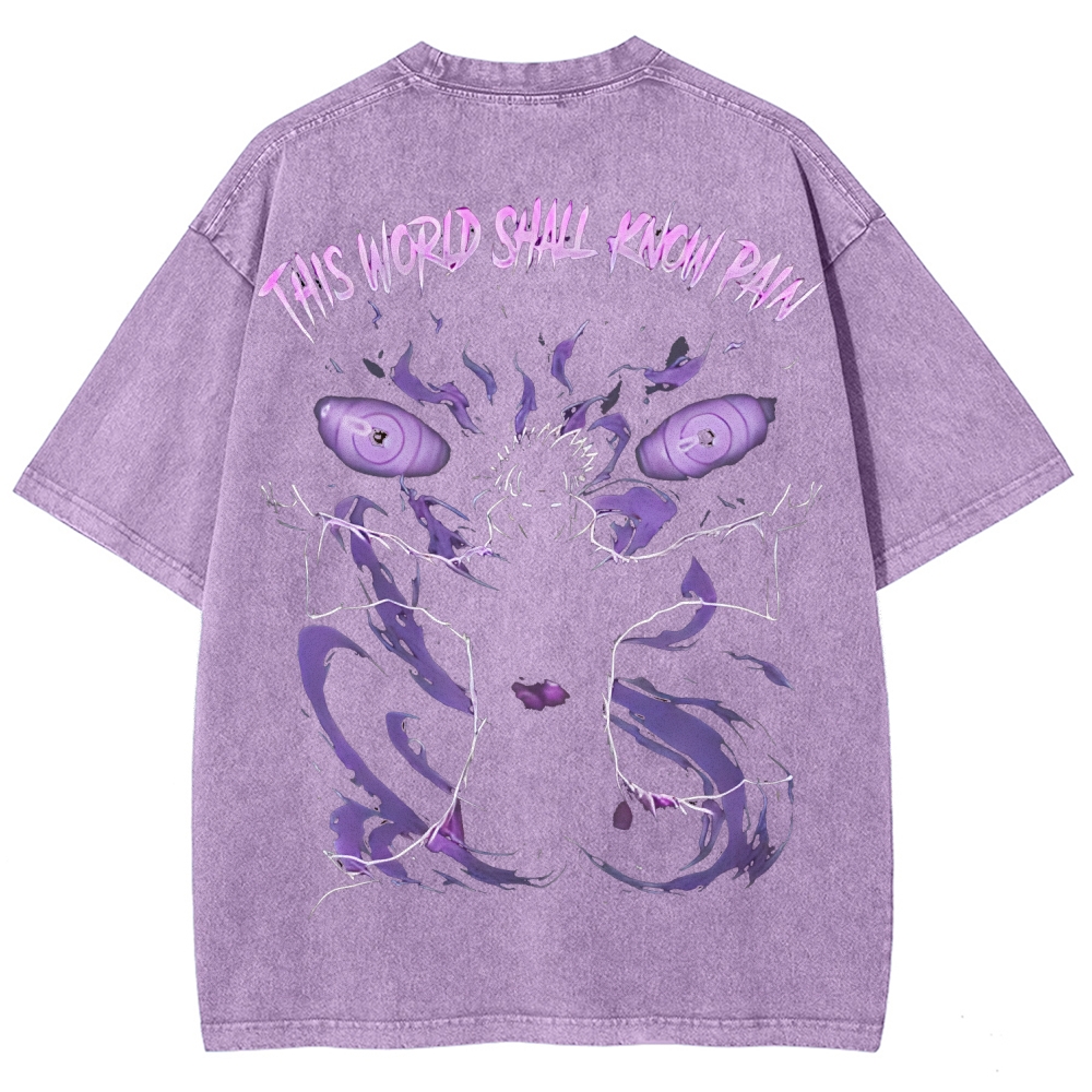 Naruto Pain Shinratensei | Unisex Fit Washed T-Shirt 2512003929
