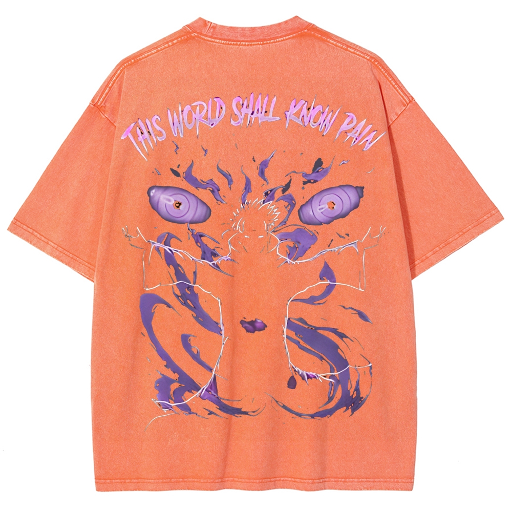 Naruto Pain Shinratensei | Unisex Fit Washed T-Shirt 2512003929