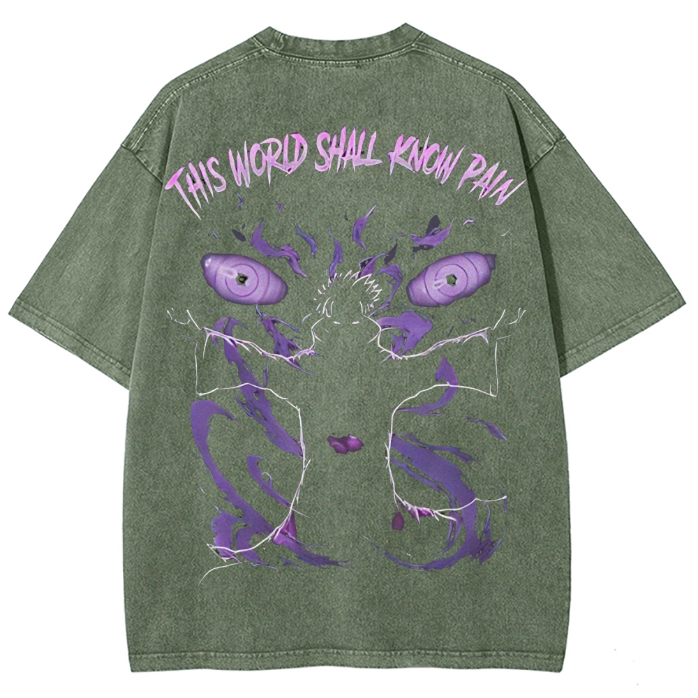Naruto Pain Shinratensei | Unisex Fit Washed T-Shirt 2512003929