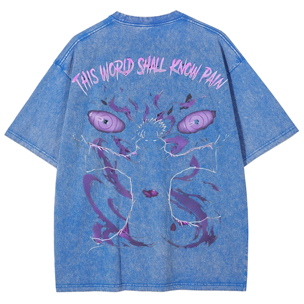 Naruto Pain Shinratensei | Unisex Fit Washed T-Shirt 2512003929