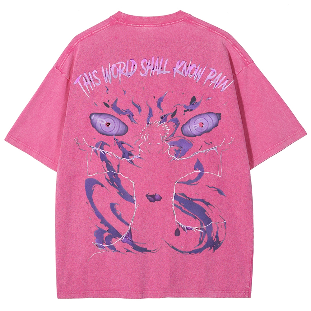 Naruto Pain Shinratensei | Unisex Fit Washed T-Shirt 2512003929