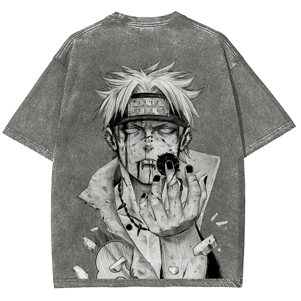 Naruto Pain Shinratensei | Unisex Fit Washed T-Shirt 2512004384
