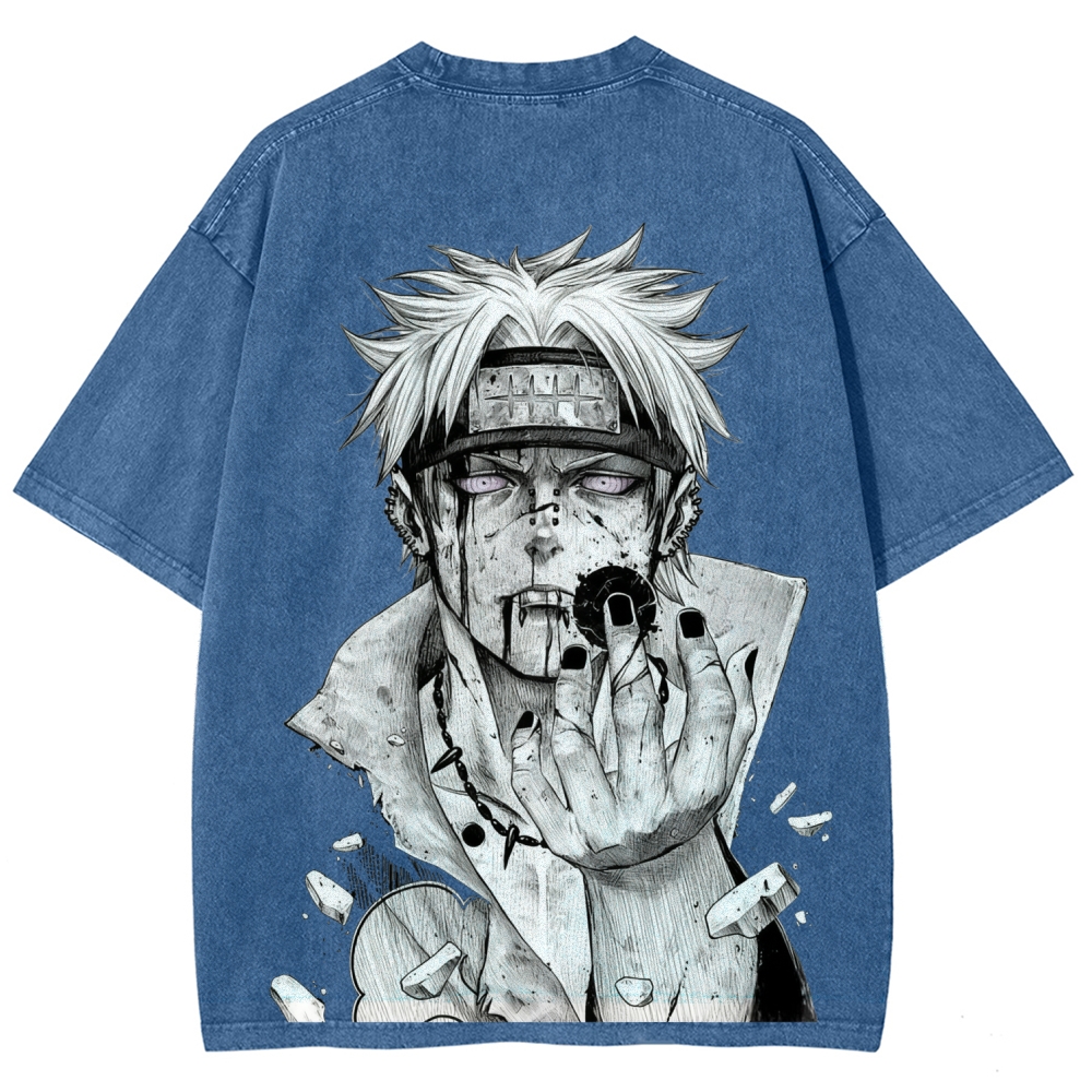 Naruto Pain Shinratensei | Unisex Fit Washed T-Shirt 2512004384