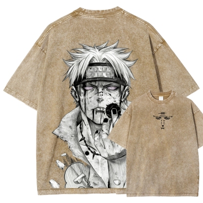 Naruto Pain Shinratensei | Unisex Fit Washed T-Shirt 2512004384