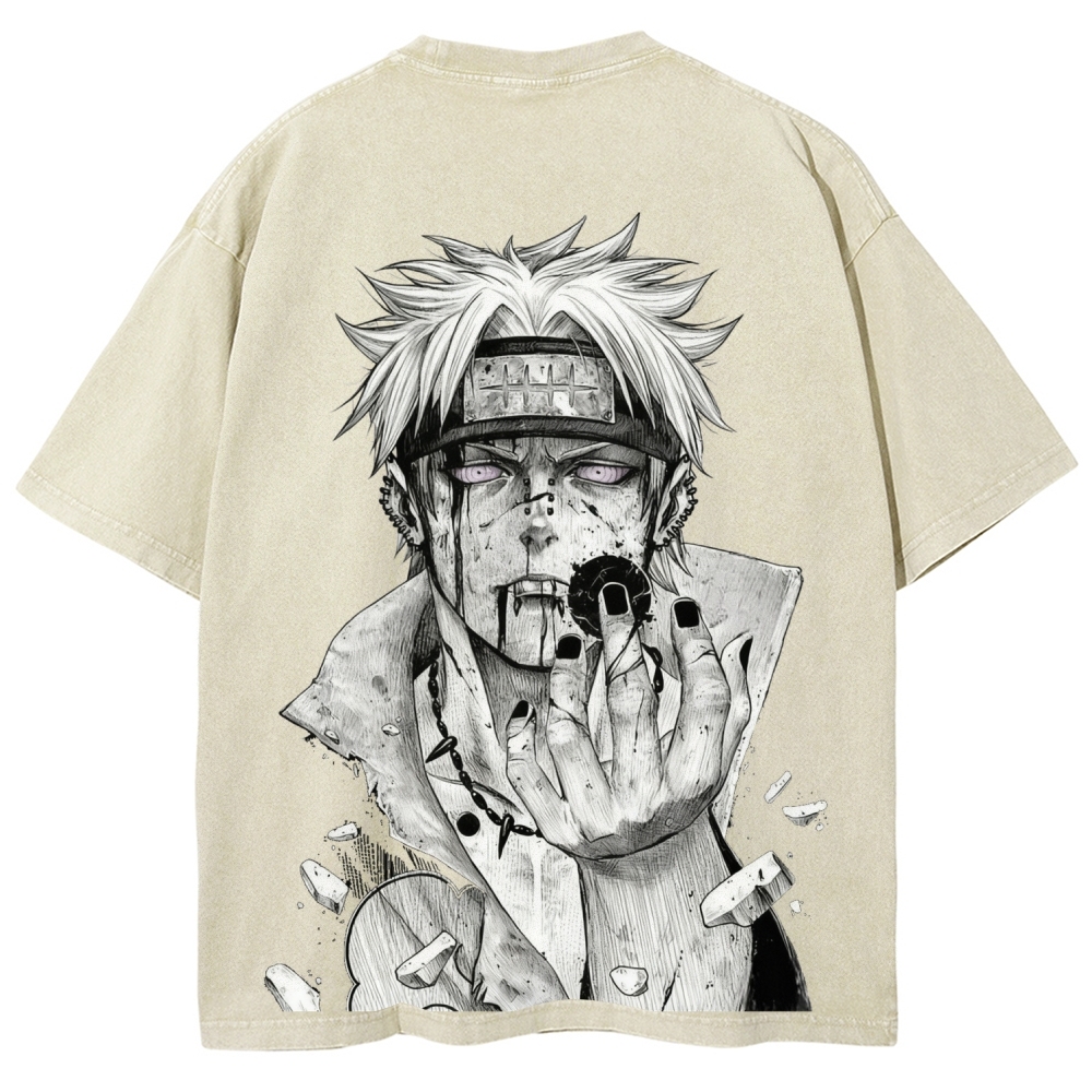 Naruto Pain Shinratensei | Unisex Fit Washed T-Shirt 2512004384