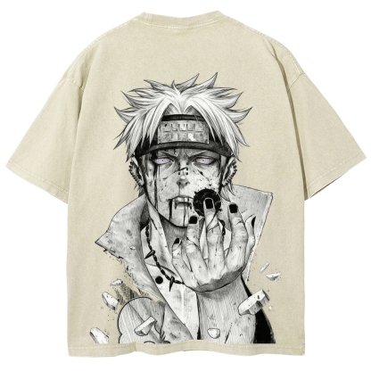 Naruto Pain Shinratensei | Unisex Fit Washed T-Shirt 2512004384