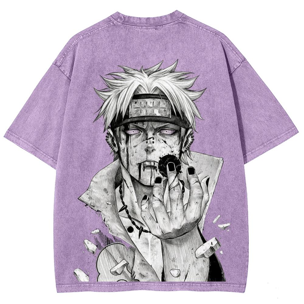 Naruto Pain Shinratensei | Unisex Fit Washed T-Shirt 2512004384