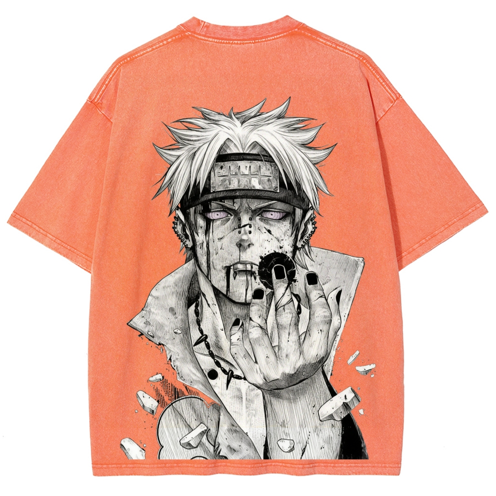 Naruto Pain Shinratensei | Unisex Fit Washed T-Shirt 2512004384