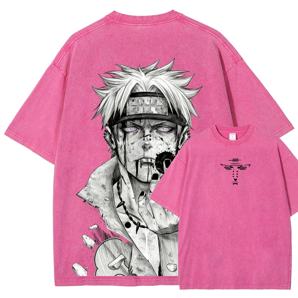 Naruto Pain Shinratensei | Unisex Fit Washed T-Shirt 2512004384
