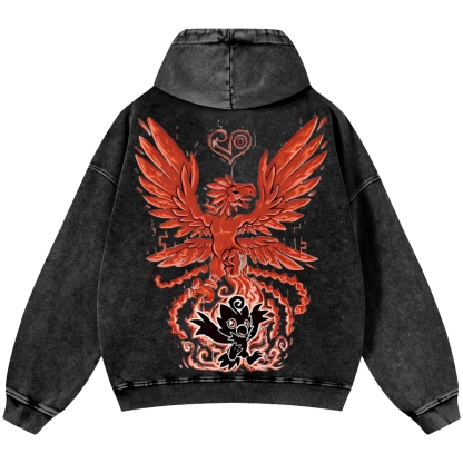 WarGreymon Digimon Adventure | Unisex Casual Printed Double-sided Washed Hoodie