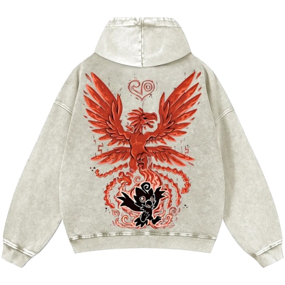 WarGreymon Digimon Adventure | Unisex Casual Printed Double-sided Washed Hoodie