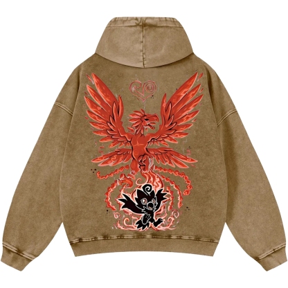 WarGreymon Digimon Adventure | Unisex Casual Printed Double-sided Washed Hoodie