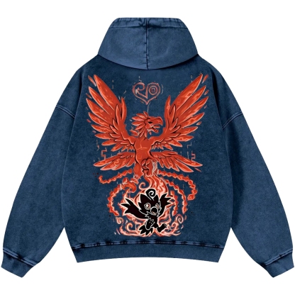 WarGreymon Digimon Adventure | Unisex Casual Printed Double-sided Washed Hoodie