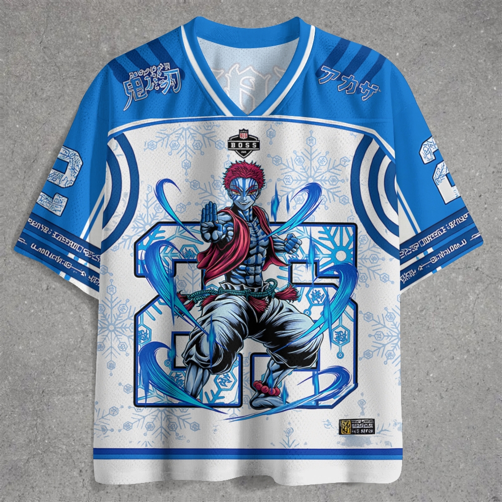 Akaza – Ice Fury Edition ❄️🔥 Jersey Shirts