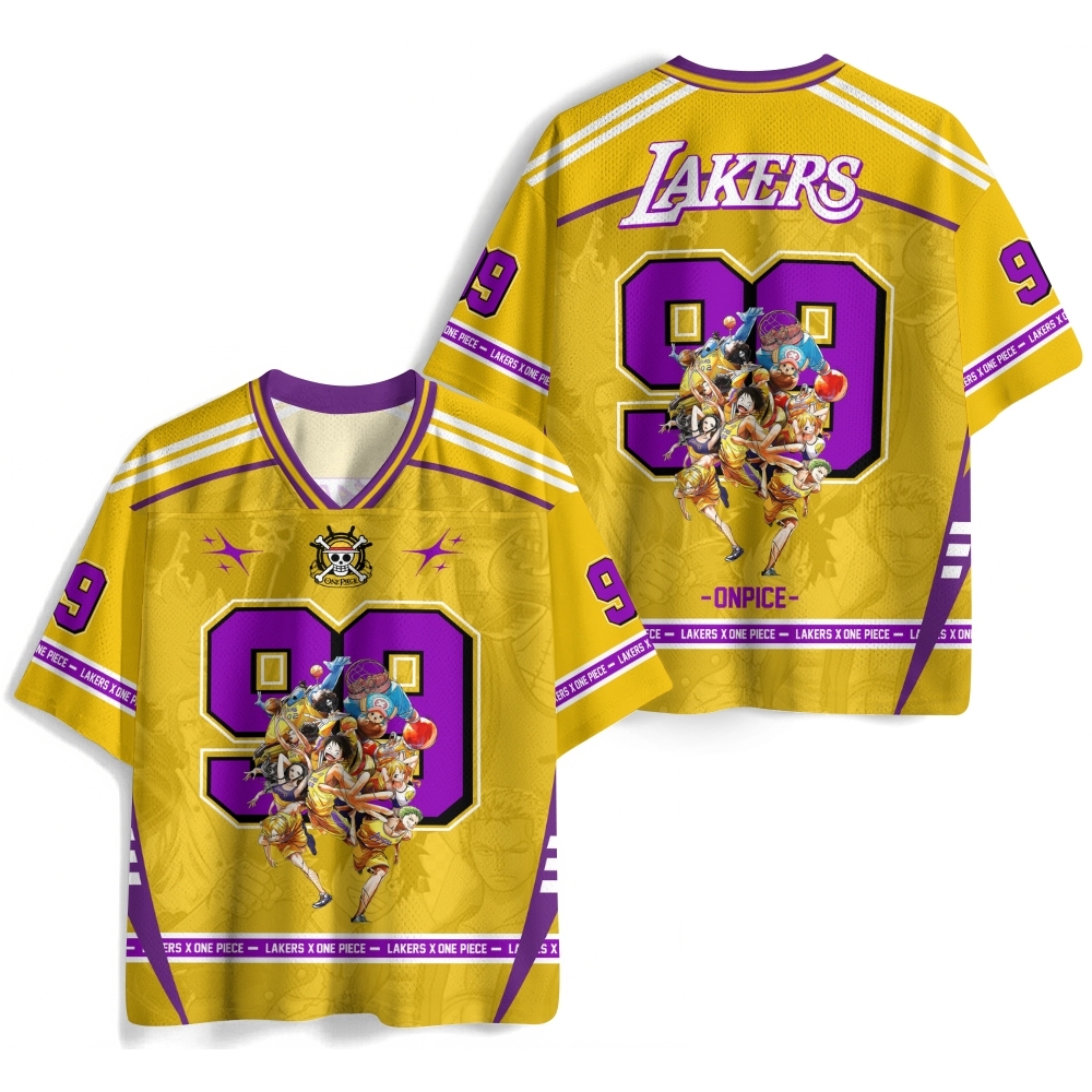 One Piece × Lakers Jersey Shirts