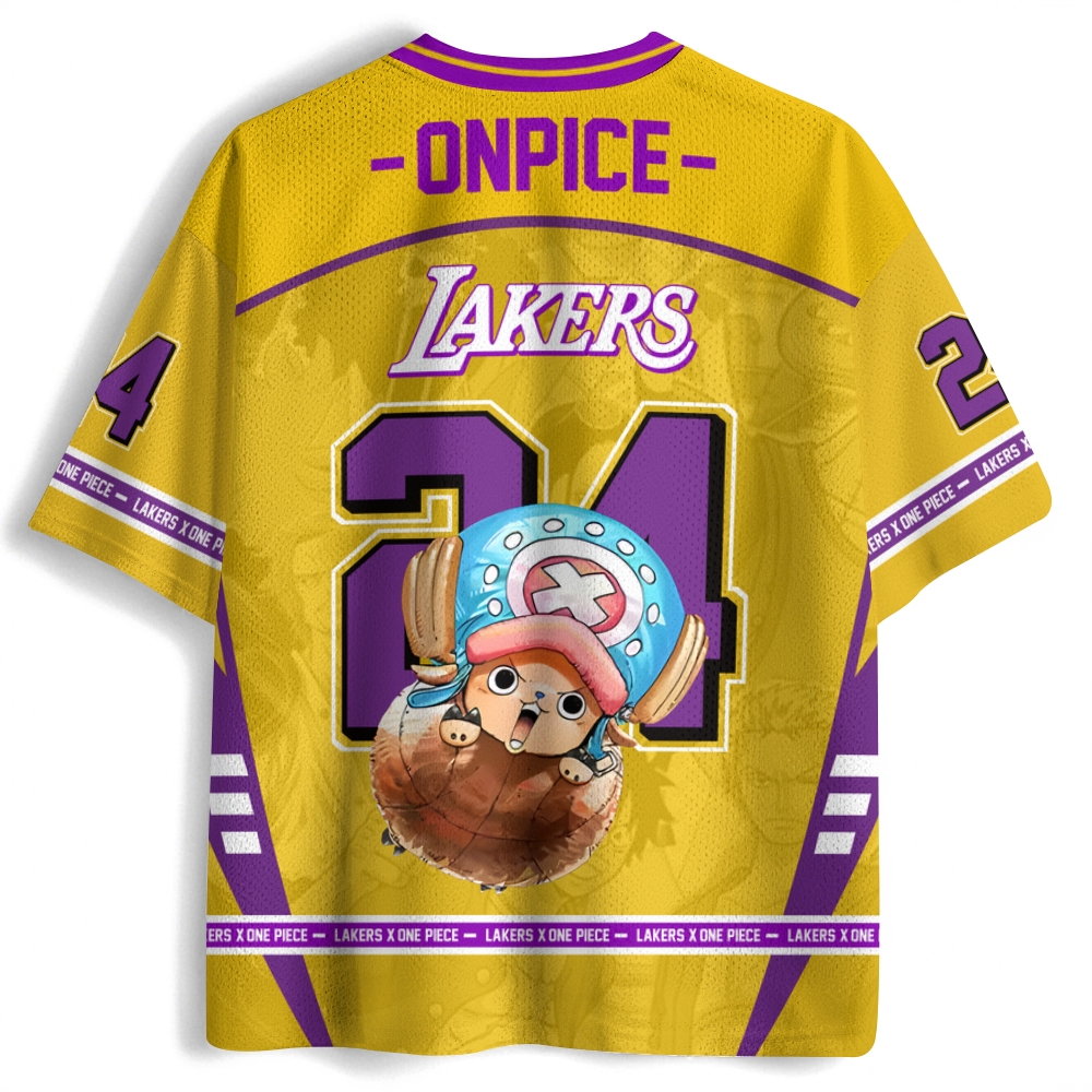 One Piece × Lakers Tony Tony Chopper Jersey Shirts