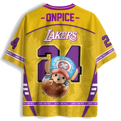 One Piece × Lakers Tony Tony Chopper Jersey Shirts