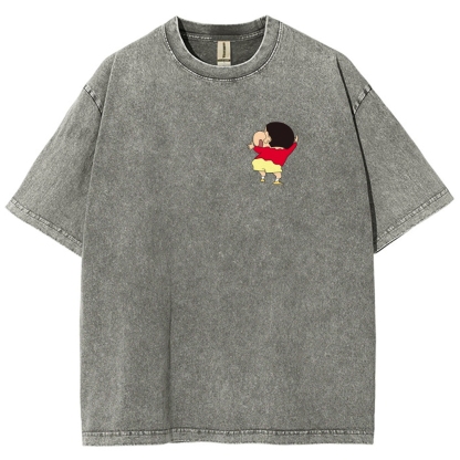 Crayon Shin-chan | Unisex Fit Washed T-Shirt 2601017532