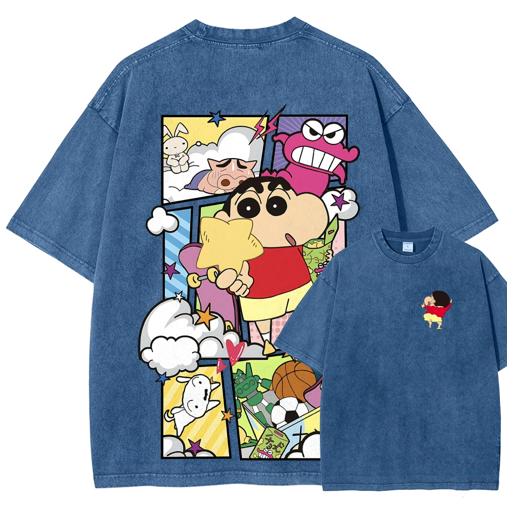 Crayon Shin-chan | Unisex Fit Washed T-Shirt 2601017532